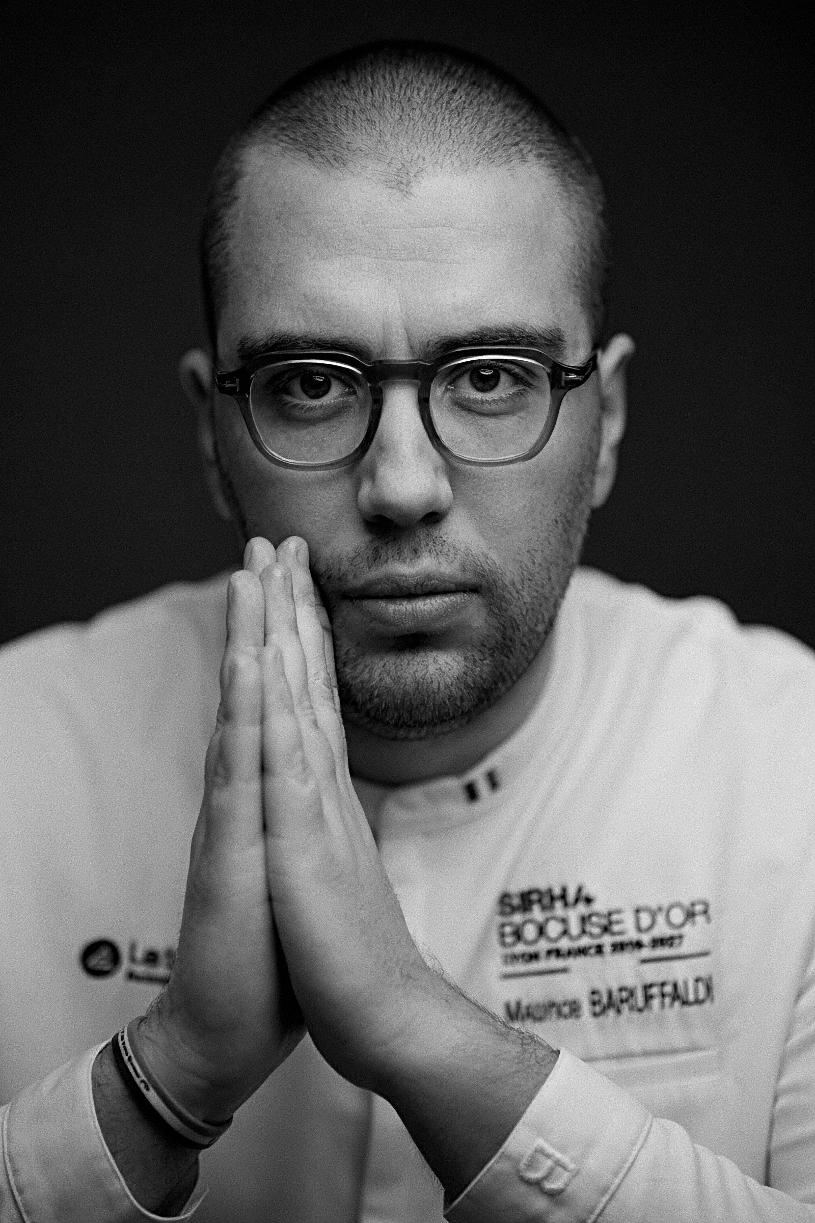 Portrait de chef en noir et blanc