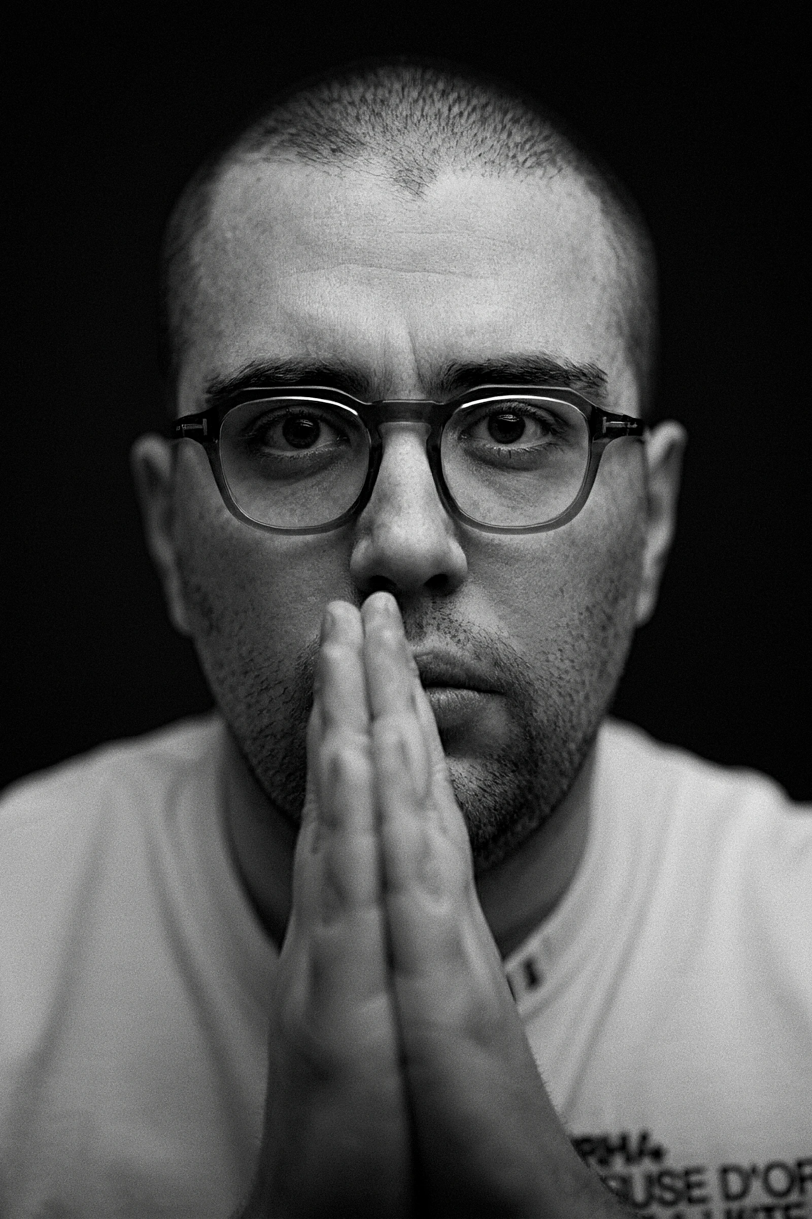 Portrait de chef en noir et blanc