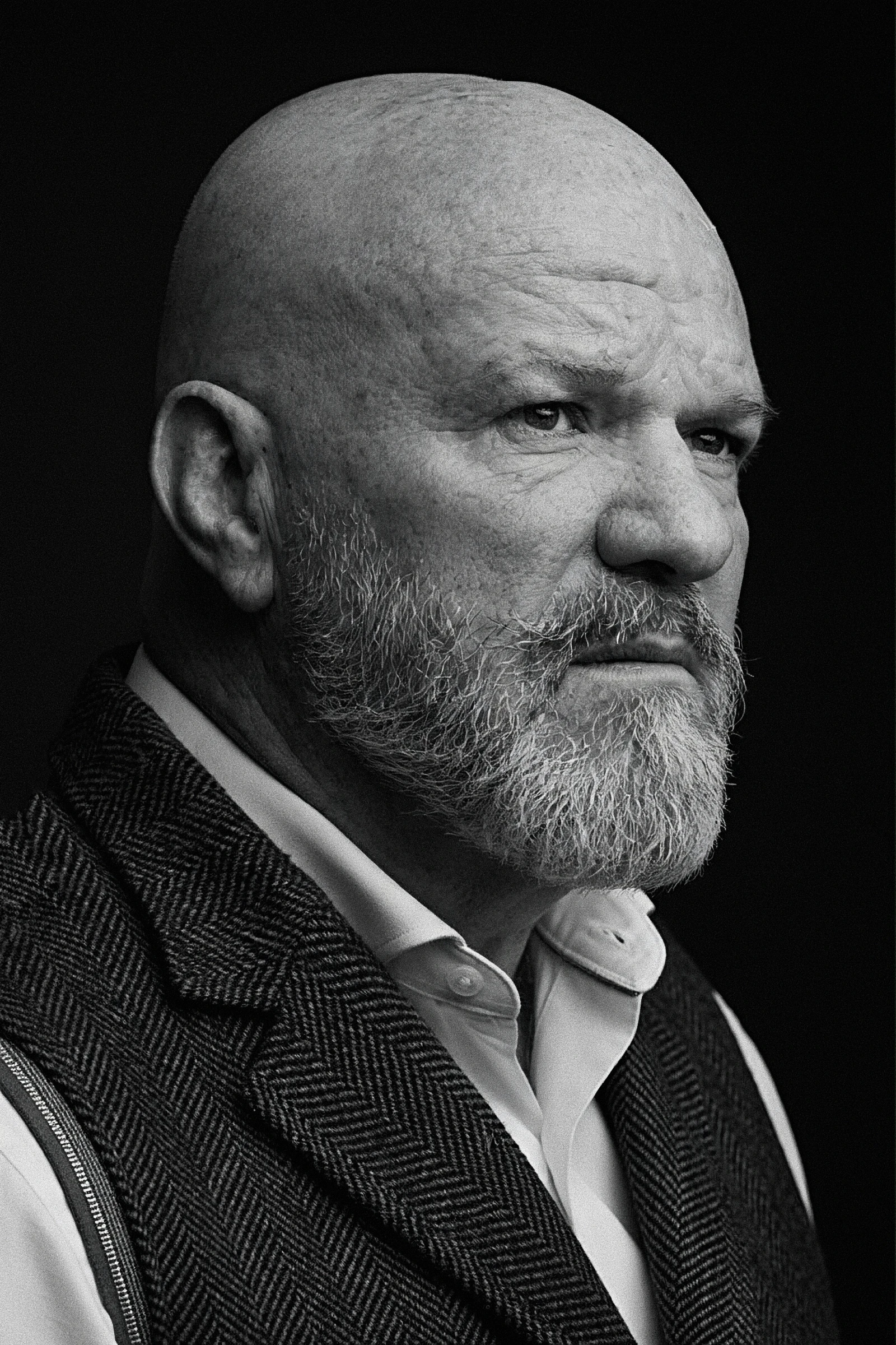Portrait de chef en noir et blanc