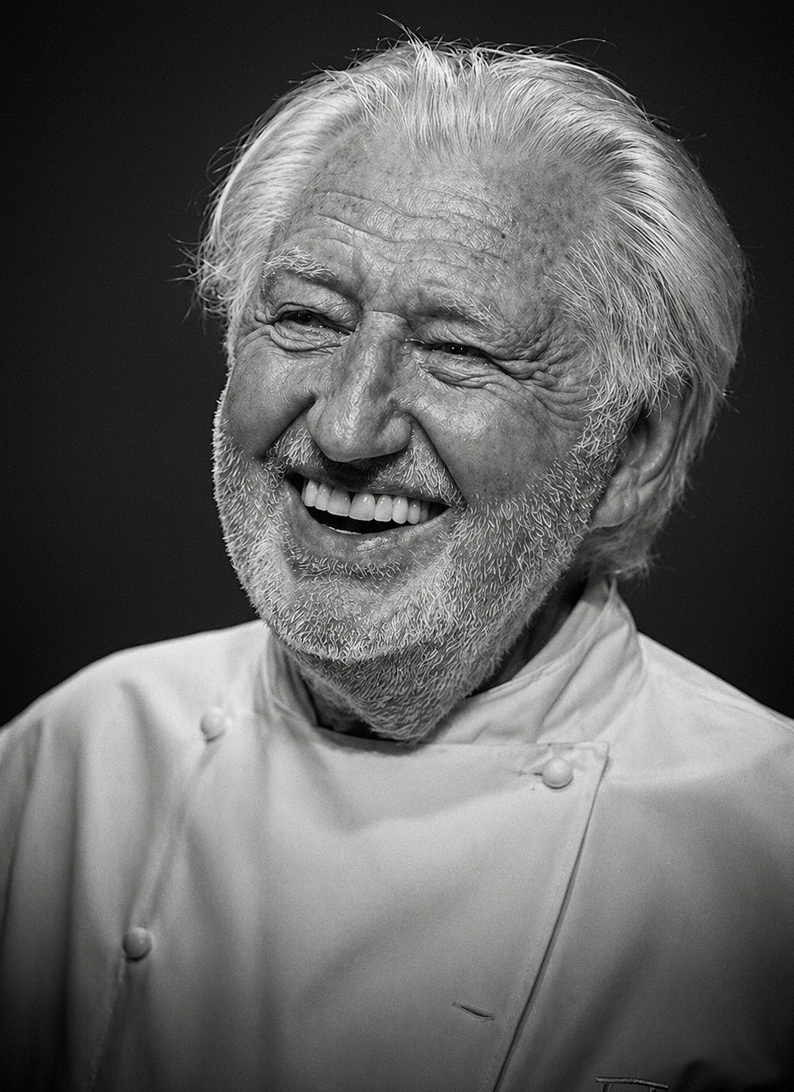 Portrait de chef en noir et blanc
