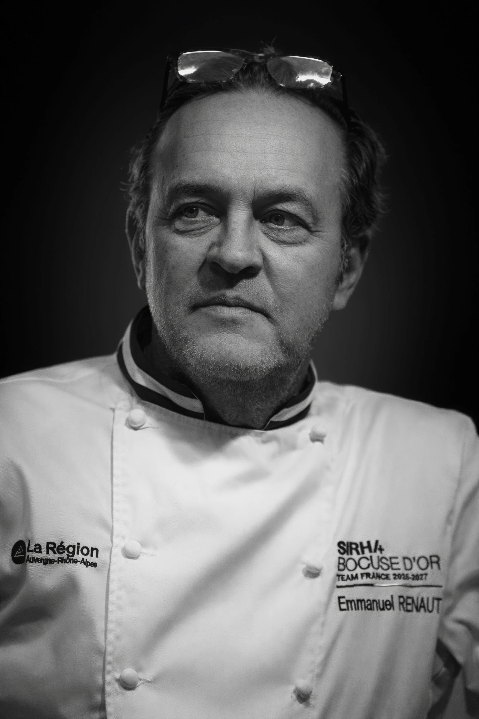 Portrait de chef en noir et blanc