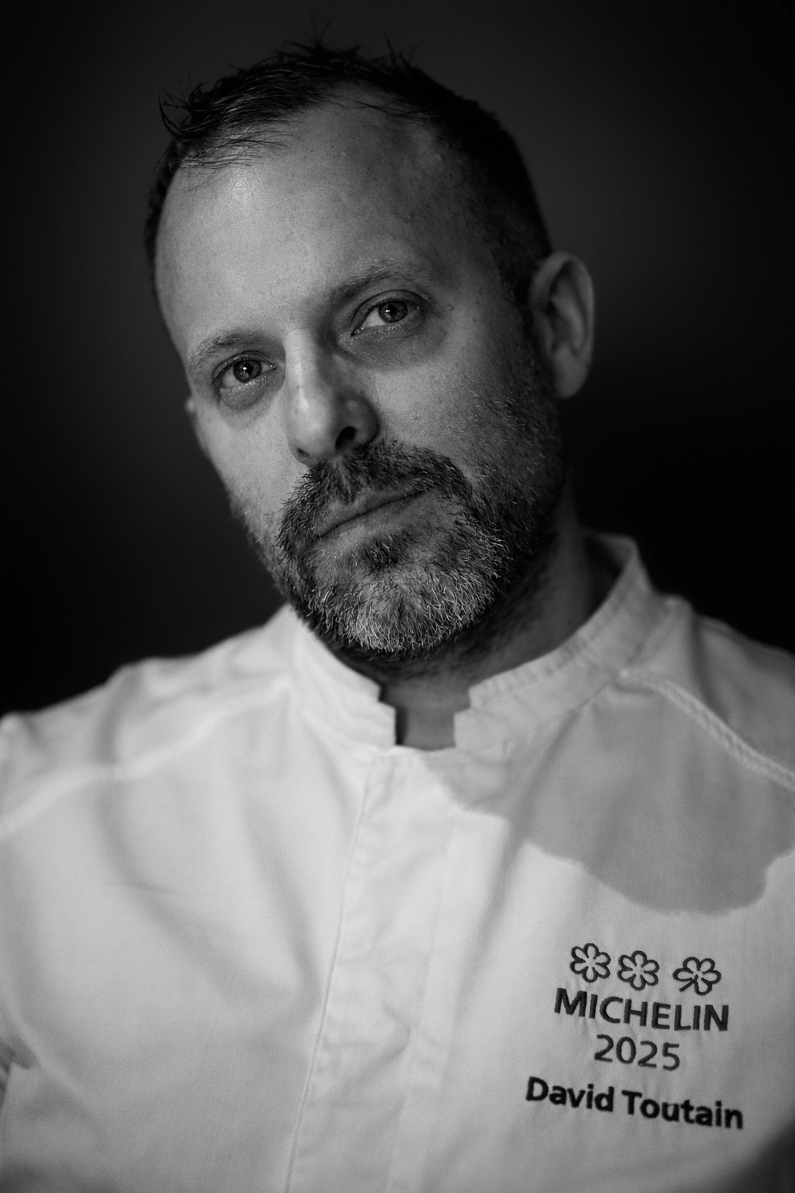 Portrait de chef en noir et blanc