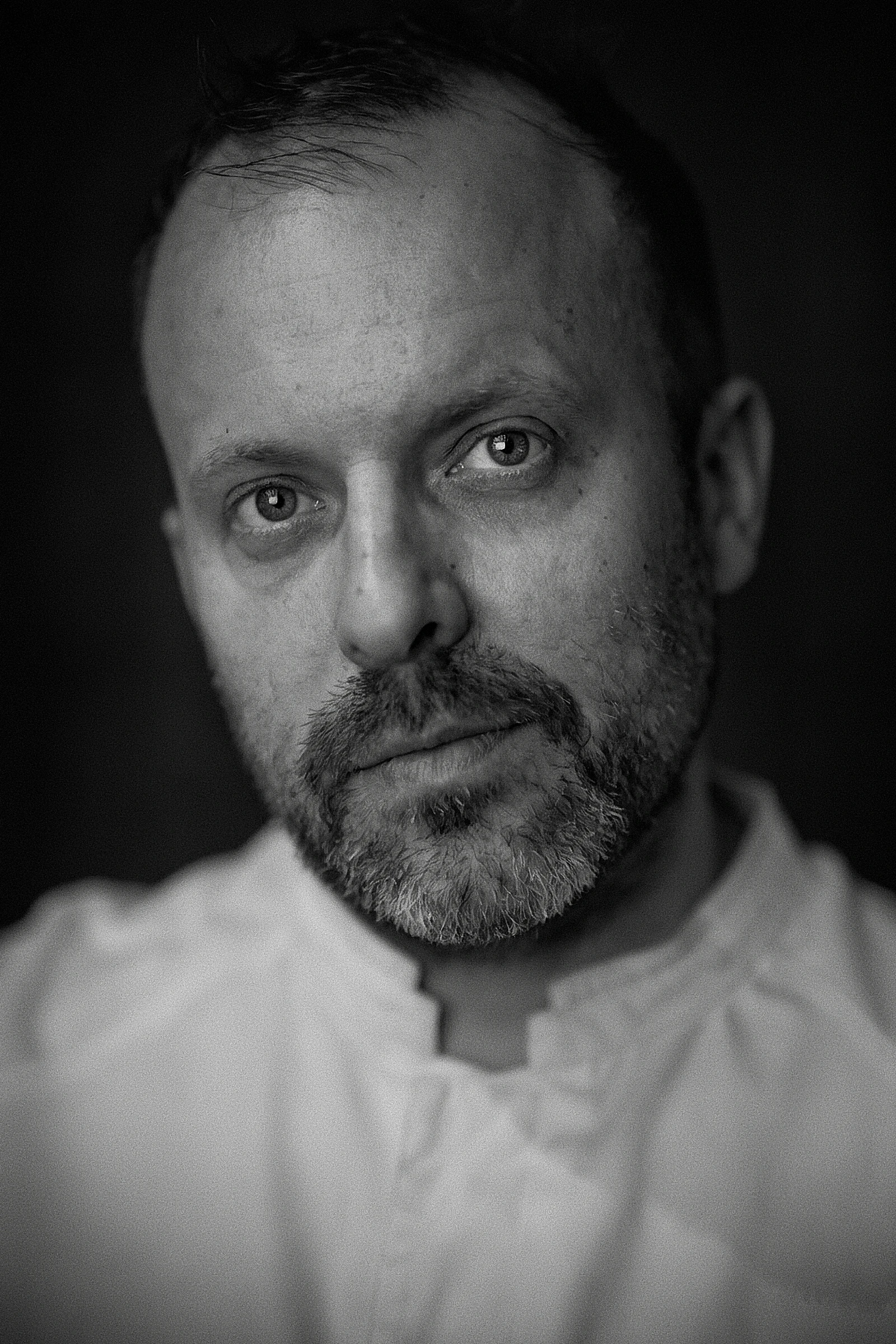 Portrait de chef en noir et blanc
