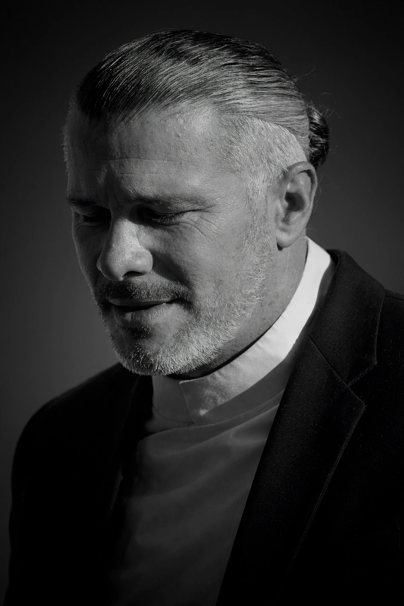 Portrait de chef en noir et blanc